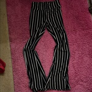 No Boundaries Black & White Striped Lounge Pants